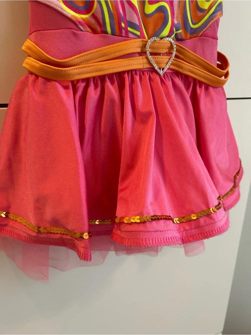 Weissman “Nobody Like You” Pink Heart-Print Dance Dress - Size Child’s Large